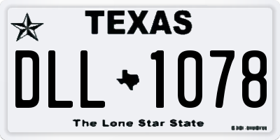 TX license plate DLL1078