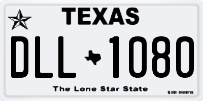 TX license plate DLL1080