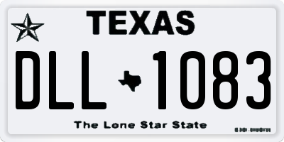 TX license plate DLL1083