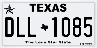 TX license plate DLL1085