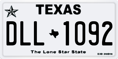 TX license plate DLL1092