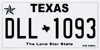 TX license plate DLL1093