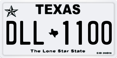 TX license plate DLL1100