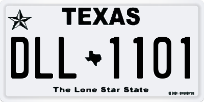 TX license plate DLL1101