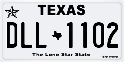 TX license plate DLL1102