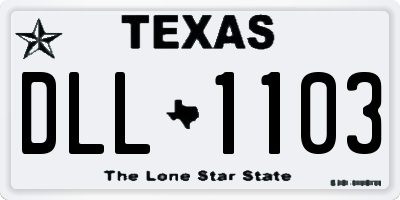 TX license plate DLL1103