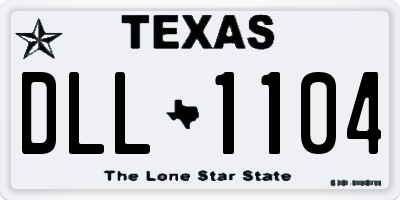 TX license plate DLL1104