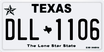 TX license plate DLL1106