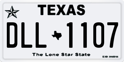 TX license plate DLL1107