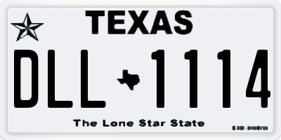 TX license plate DLL1114