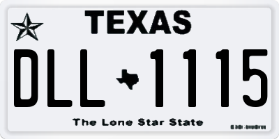 TX license plate DLL1115
