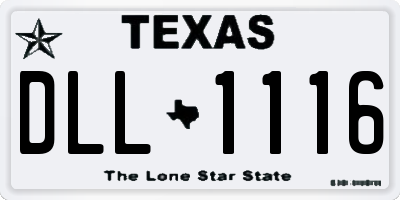 TX license plate DLL1116