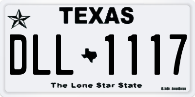 TX license plate DLL1117