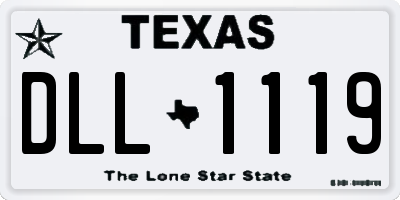 TX license plate DLL1119