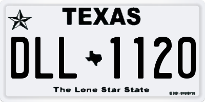 TX license plate DLL1120