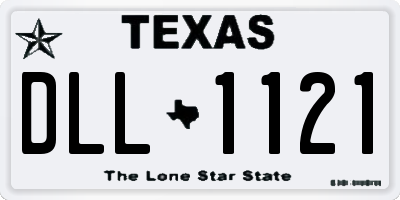 TX license plate DLL1121