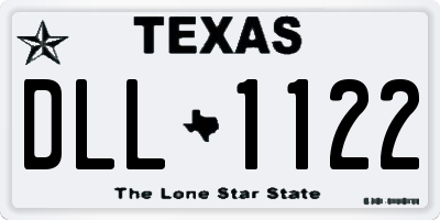 TX license plate DLL1122