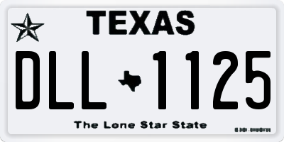 TX license plate DLL1125