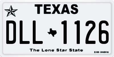TX license plate DLL1126