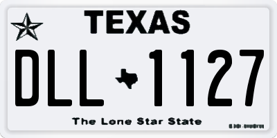 TX license plate DLL1127