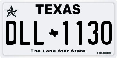 TX license plate DLL1130