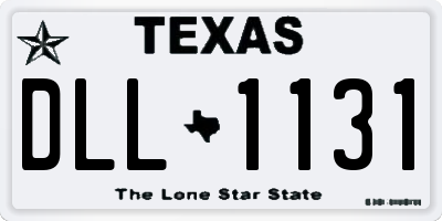 TX license plate DLL1131