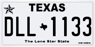 TX license plate DLL1133