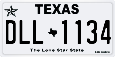 TX license plate DLL1134