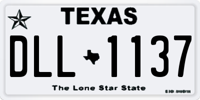 TX license plate DLL1137