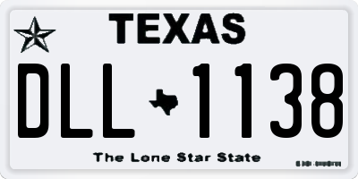 TX license plate DLL1138
