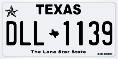TX license plate DLL1139