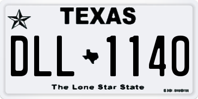 TX license plate DLL1140