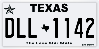 TX license plate DLL1142