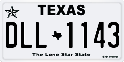 TX license plate DLL1143