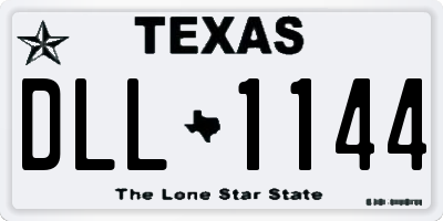 TX license plate DLL1144