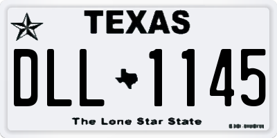 TX license plate DLL1145