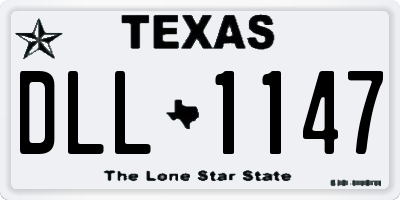 TX license plate DLL1147