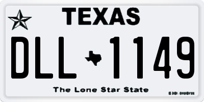 TX license plate DLL1149