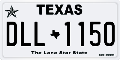 TX license plate DLL1150