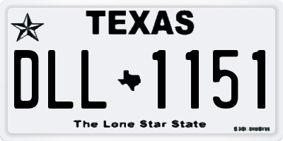 TX license plate DLL1151