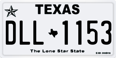 TX license plate DLL1153