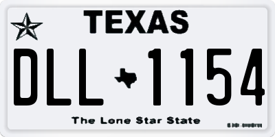 TX license plate DLL1154