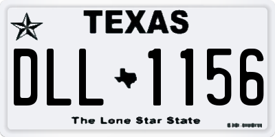 TX license plate DLL1156
