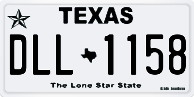 TX license plate DLL1158
