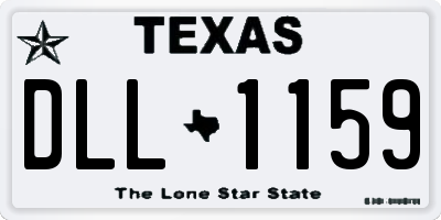 TX license plate DLL1159