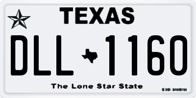TX license plate DLL1160