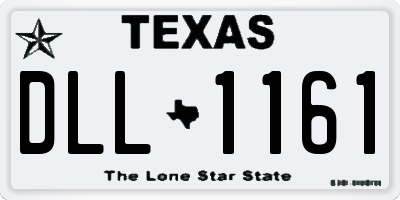 TX license plate DLL1161