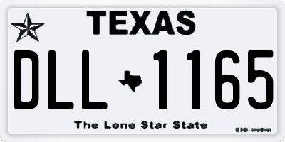 TX license plate DLL1165