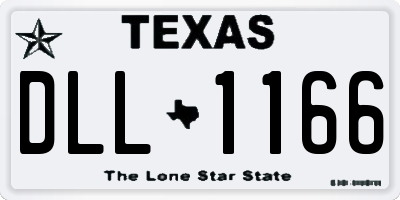TX license plate DLL1166