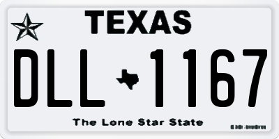 TX license plate DLL1167